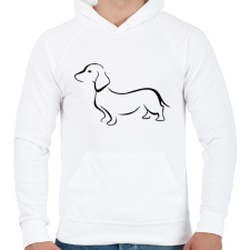 PRINTFASHION Tacskó - Férfi kapucnis pulóver - Fehér férfi pulóver, kardigán