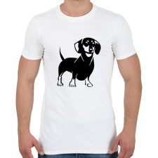 PRINTFASHION Tacskó - Férfi póló - Fehér férfi póló