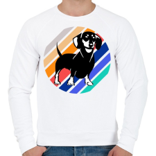 PRINTFASHION Tacskó - Férfi pulóver - Fehér férfi pulóver, kardigán