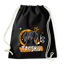 PRINTFASHION Tacskó firka - Sportzsák, Tornazsák - Fekete tornazsák