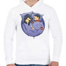 PRINTFASHION Tacskó gazdi - Férfi kapucnis pulóver - Fehér