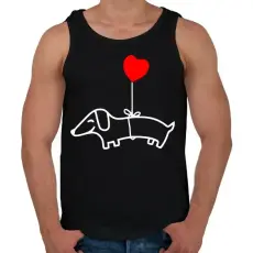 PRINTFASHION Tacskó lufival - Férfi atléta - Fekete