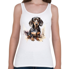 PRINTFASHION Tacskó  - Női atléta - Fehér női trikó