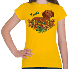 PRINTFASHION Tacskó - Női póló - Sárga