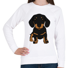 PRINTFASHION Tacskó  - Női pulóver - Fehér női pulóver, kardigán