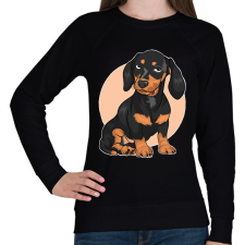 PRINTFASHION tacskó - Női pulóver - Fekete női pulóver, kardigán