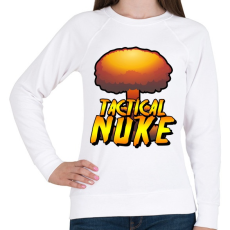 PRINTFASHION Tactical Nuke - Női pulóver - Fehér