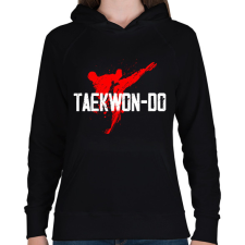 PRINTFASHION Taekwon-do - Női kapucnis pulóver - Fekete női pulóver, kardigán