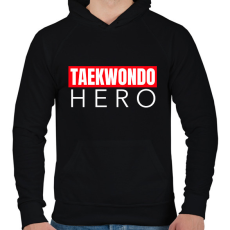 PRINTFASHION TAEKWONDO HERO - Férfi kapucnis pulóver - Fekete