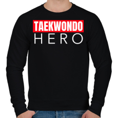 PRINTFASHION TAEKWONDO HERO - Férfi pulóver - Fekete