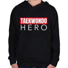PRINTFASHION TAEKWONDO HERO - Gyerek kapucnis pulóver - Fekete gyerek pulóver, kardigán