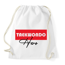 PRINTFASHION Taekwondo hero - Sportzsák, Tornazsák - Fehér tornazsák