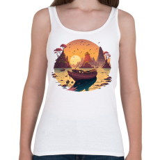 PRINTFASHION Tájkép - Női atléta - Fehér