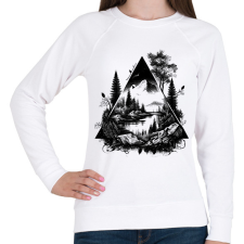 PRINTFASHION Tájkép - Női pulóver - Fehér női pulóver, kardigán