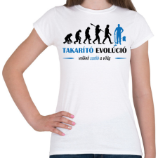 PRINTFASHION Takarító evolúció - Női póló - Fehér női póló