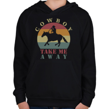 PRINTFASHION Take me away - Gyerek kapucnis pulóver - Fekete gyerek pulóver, kardigán