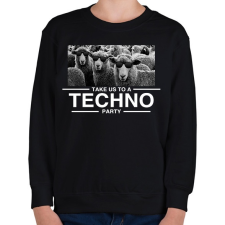 PRINTFASHION Take us Techno Party - Gyerek pulóver - Fekete gyerek pulóver, kardigán