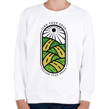 PRINTFASHION Találd meg az utad, kövesd az álmaid - Gyerek pulóver - Fehér gyerek pulóver, kardigán