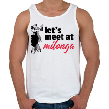 PRINTFASHION Találkozzunk a Milongán - Férfi atléta - Fehér atléta, trikó