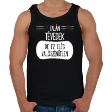 PRINTFASHION Talán tévedek - Férfi atléta - Fekete