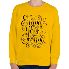 PRINTFASHION Talpon állni - Gyerek pulóver - Sárga