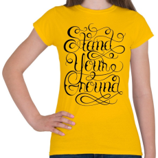 PRINTFASHION Talpon állni - Női póló - Sárga