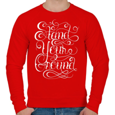 PRINTFASHION Talpon maradni - Férfi pulóver - Piros