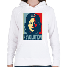PRINTFASHION tamara_gevara01_2 - Női kapucnis pulóver - Fehér női pulóver, kardigán