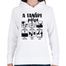 PRINTFASHION Tanári pálya mások szerint - Női kapucnis pulóver - Fehér