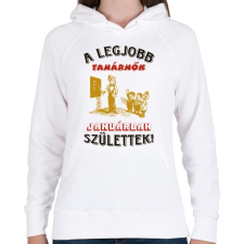 PRINTFASHION Tanárnő szülinapja január - Női kapucnis pulóver - Fehér női pulóver, kardigán