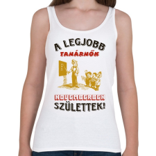 PRINTFASHION Tanárnő szülinapja november - Női atléta - Fehér női trikó