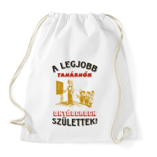 PRINTFASHION Tanárnő szülinapja színes - Sportzsák, Tornazsák - Fehér tornazsák