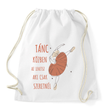 PRINTFASHION Tánc közben - Sportzsák, Tornazsák - Fehér tornazsák