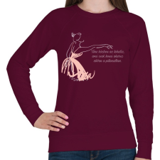 PRINTFASHION Tánc - Női pulóver - Bordó női pulóver, kardigán
