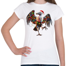 PRINTFASHION Táncoló karácsonyi party keselyű - Női póló - Fehér