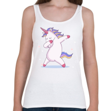 PRINTFASHION Táncoló unikornis - Női atléta - Fehér női trikó