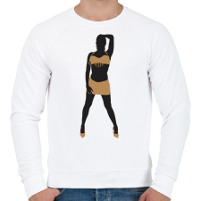 PRINTFASHION Táncosnő - Férfi pulóver - Fehér férfi pulóver, kardigán