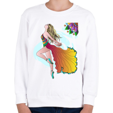 PRINTFASHION Táncosnő - Gyerek pulóver - Fehér