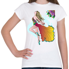 PRINTFASHION Táncosnő - Női póló - Fehér