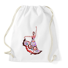 PRINTFASHION Táncosnő - Sportzsák, Tornazsák - Fehér tornazsák