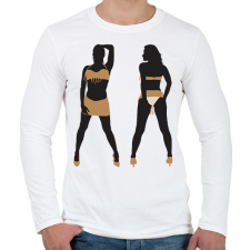 PRINTFASHION Táncosnők - Férfi hosszú ujjú póló - Fehér férfi póló