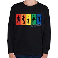 PRINTFASHION Táncosok - Gyerek pulóver - Fekete