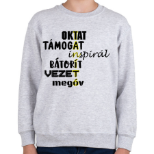 PRINTFASHION TANÍTÓ - Gyerek pulóver - Sport szürke gyerek pulóver, kardigán