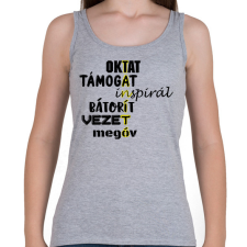 PRINTFASHION TANÍTÓ - Női atléta - Sport szürke női trikó