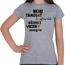 PRINTFASHION TANÍTÓ - Női póló - Sport szürke női póló