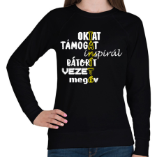 PRINTFASHION TANÍTÓ - Női pulóver - Fekete női pulóver, kardigán