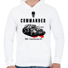 PRINTFASHION tank2 - Férfi kapucnis pulóver - Fehér