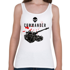 PRINTFASHION Tank Commander - Női atléta - Fehér női trikó