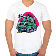 PRINTFASHION Tank - Férfi V-nyakú póló - Fehér férfi póló