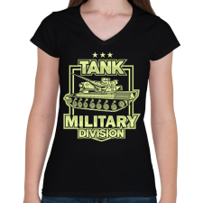 PRINTFASHION Tank - Női V-nyakú póló - Fekete női póló